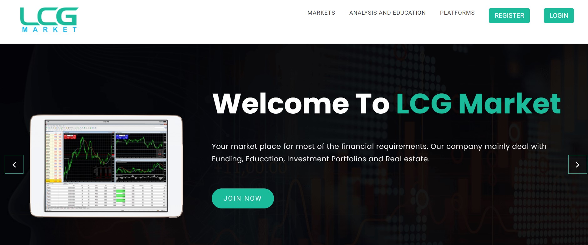LCG Market website