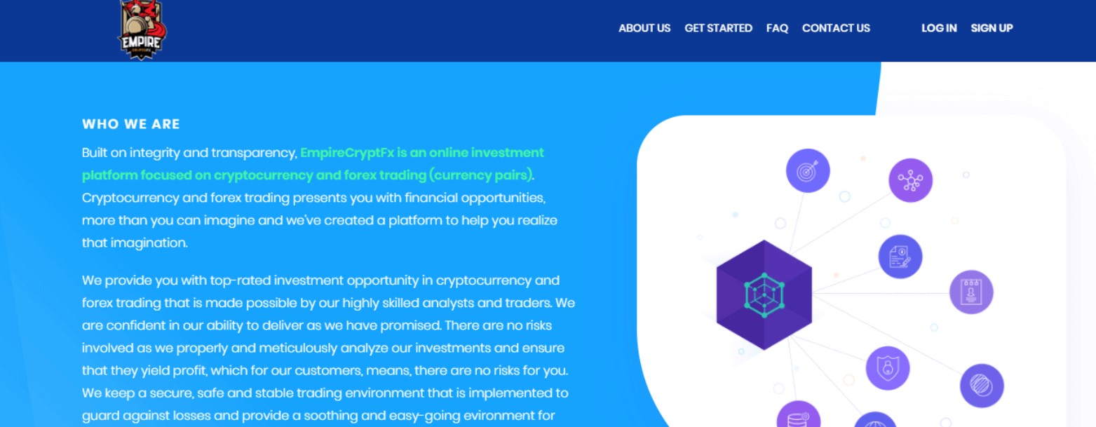 Empire Crypto Fx website