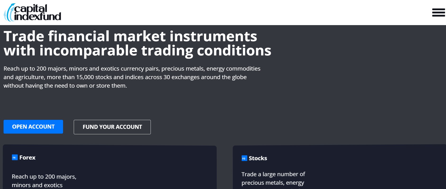 Capital Index Fund website