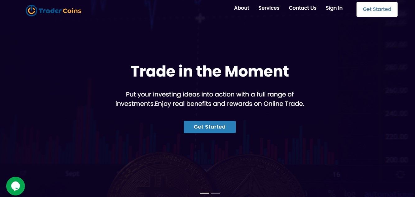 Trader Coins website