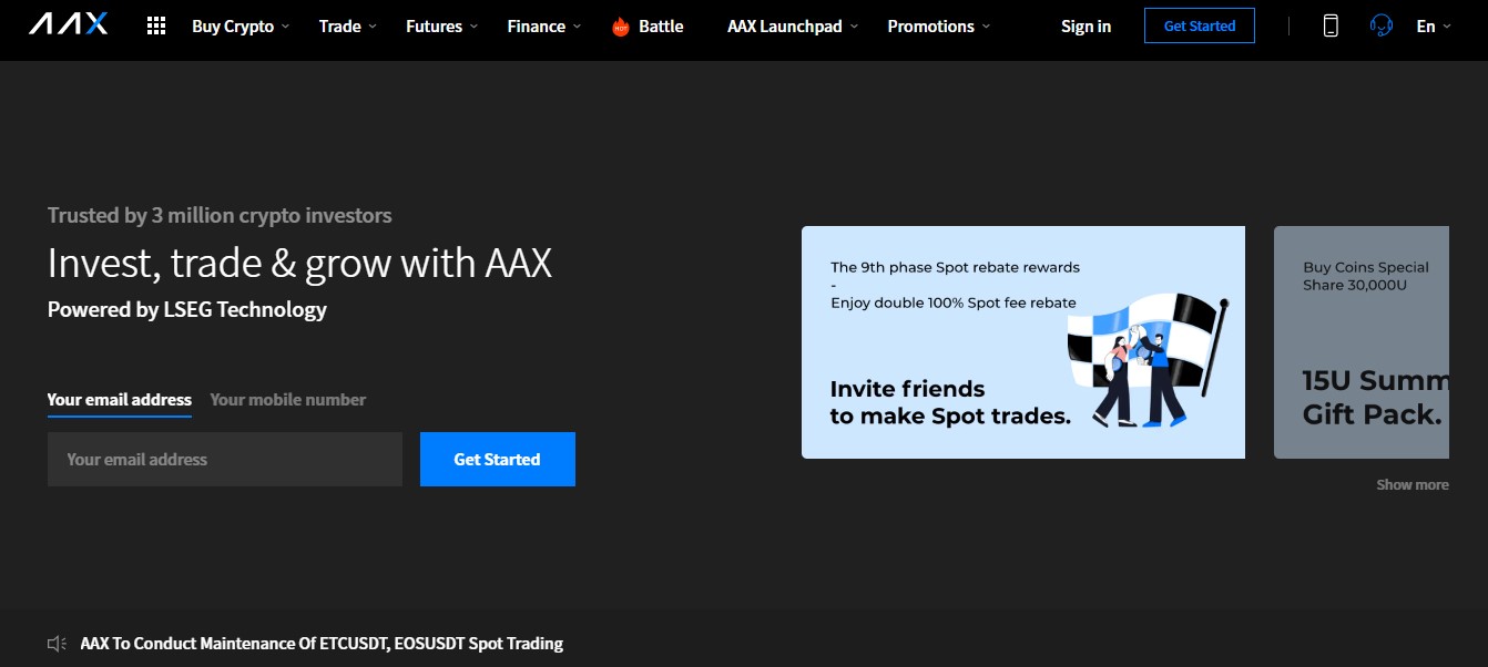AAX website