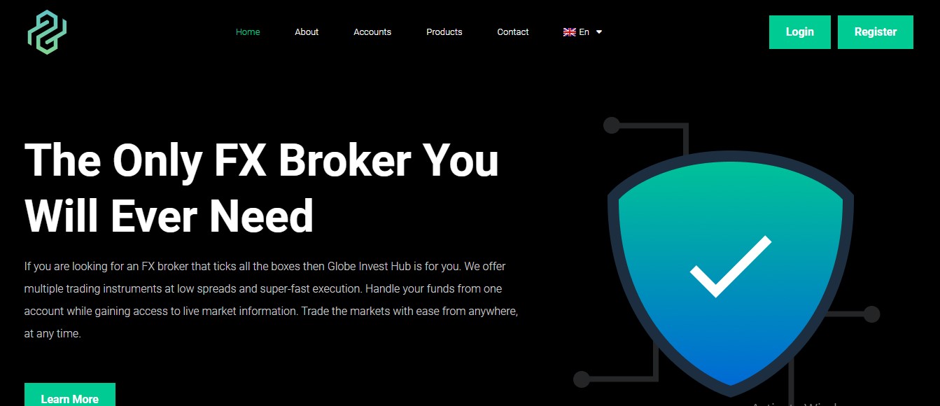 Globe Invest Hub website